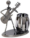 Armear Guitar Pencil Pen Holder, Decorative Metal Desk Pen Holder Cup With Rocker And Guitar Design, Desk Organizer Pencil Holde