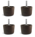 1-1/2 Inch Universal Dark Brown Plastic Furniture Legs Sofa/Couch/Chair 5/16 - Set of 4