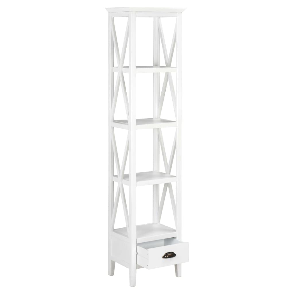 vidaXL White MDF Bookcase
