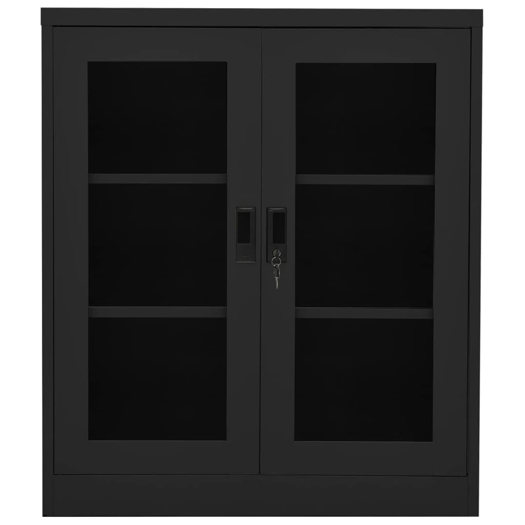 vidaXL Office Cabinet Anthracite 35.4&quot;x15.7&quot;x41.3&quot; Steel