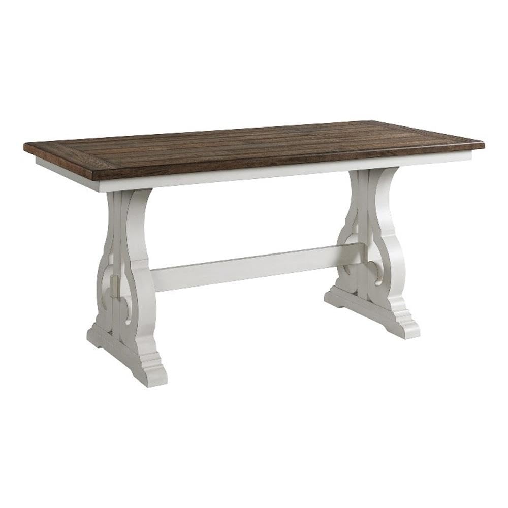 Intercon Drake Height, Rustic White & French Oak Counter Tables