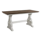 Intercon Drake Height, Rustic White & French Oak Counter Tables