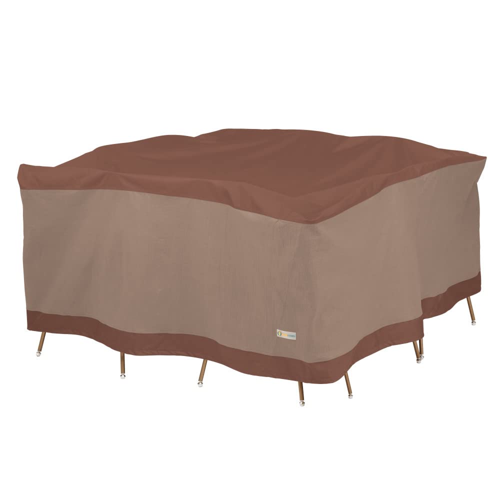 Duck Covers Ultimate Waterproof 66 Inch Square Patio Table & Chair Set Cover, Outdoor Table And Chair Cover