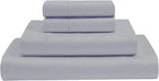 Mygiza Sheets,100% Giza Egyptian Cotton Sheets-Queen Size Giza Cotton Sheets Set To Fit Upto 18 Inches Deep Mattress (4 Pcs) Light Grey Solid