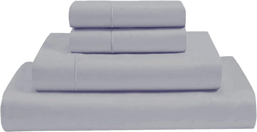 Mygiza Sheets,100% Giza Egyptian Cotton Sheets-King Size Giza Cotton Sheets Set To Fit Upto 18 Inches Deep Mattress (4 Pcs) Light Grey Solid