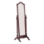Coaster Home Furnishings Cheval Mirror With Arched Top, Merlot