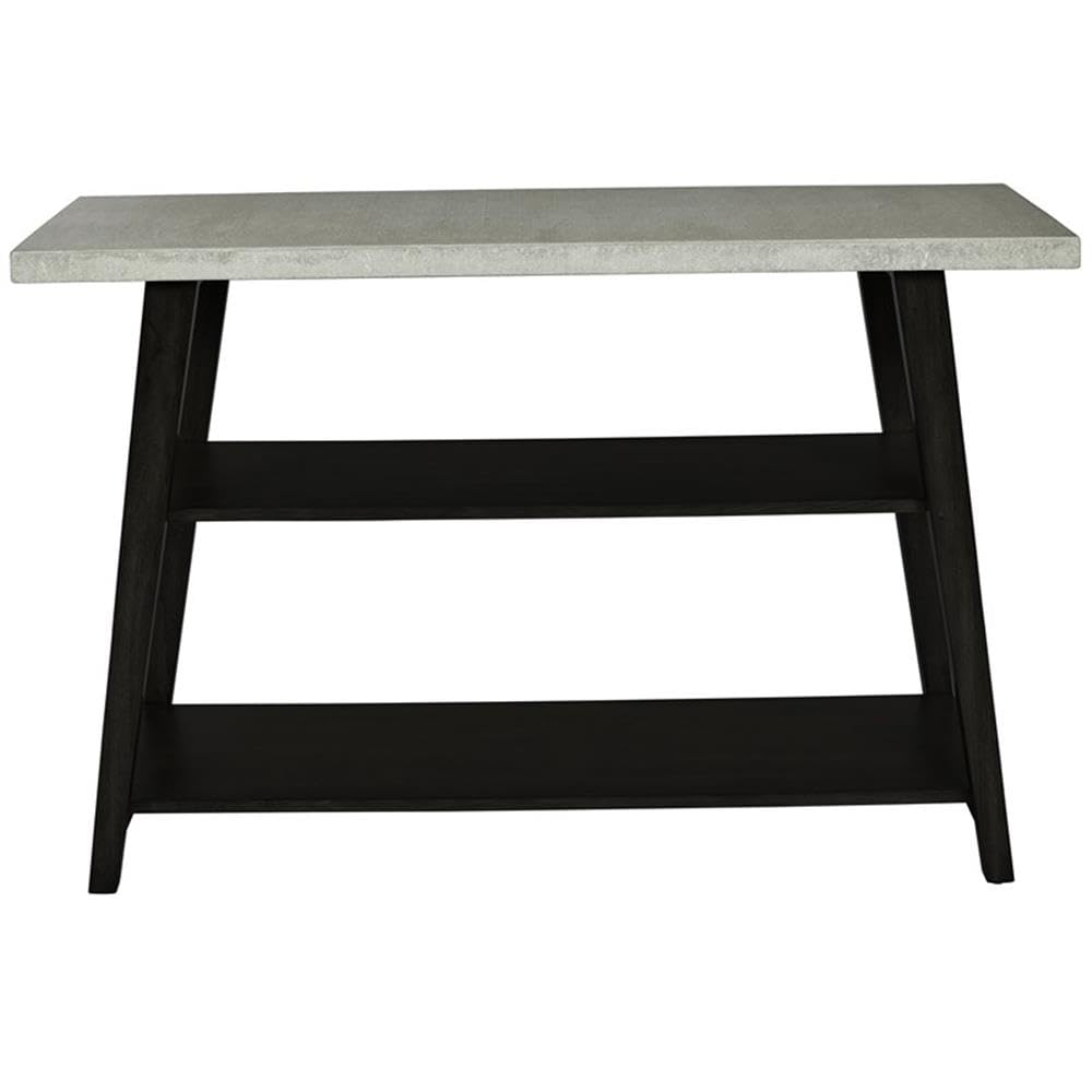 Progressive Furniture Jackson II Sofa/Console Table, Concrete Gray/Black