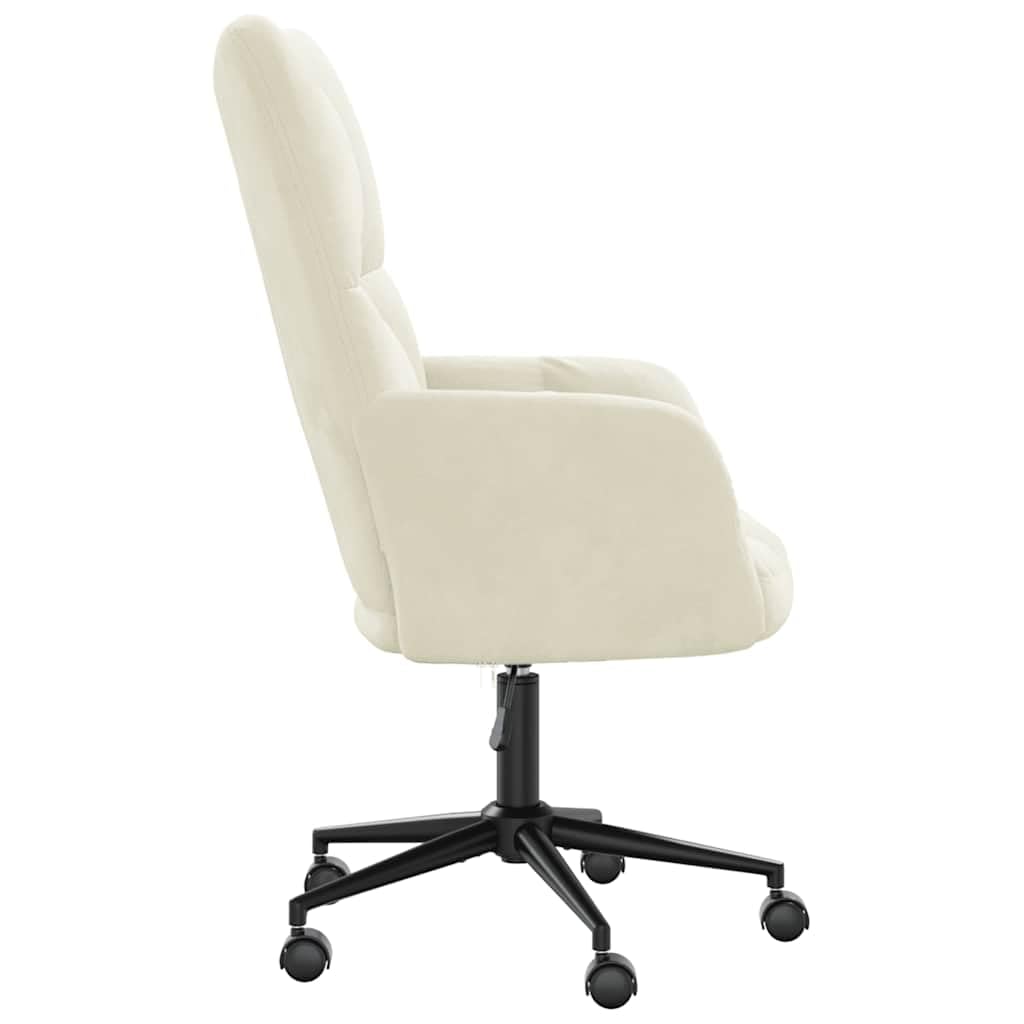 vidaXL Recliner Chair with Wheels, Height-Adjustable, Rotatable, TV Chair, Upholstered Chair, Relaxing Chair, Wing Chair, Living Room, Cream White Velvet