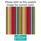 Pillow Perfect Stripe Indoor/Outdoor Accent Throw Pillow, Plush Fill, Weather, And Fade Resistant, Lumbar - 11.5' X 18.5' , Re