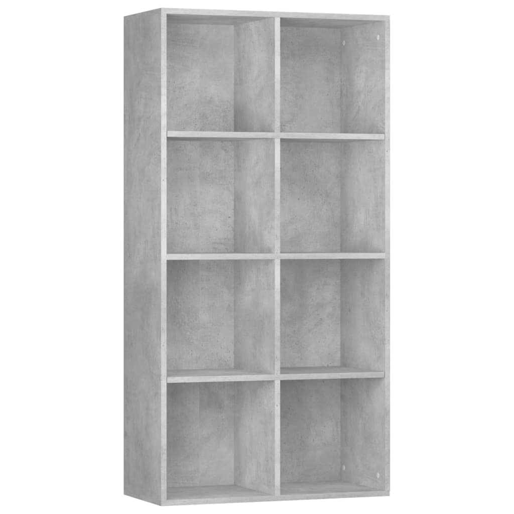 vidaXL Book Cabinet, Sideboard Bookshelf, Wall Bookcase for Office Living Room, Decorative Standing Shelves, Modern, Concrete Gray Engineered Wood