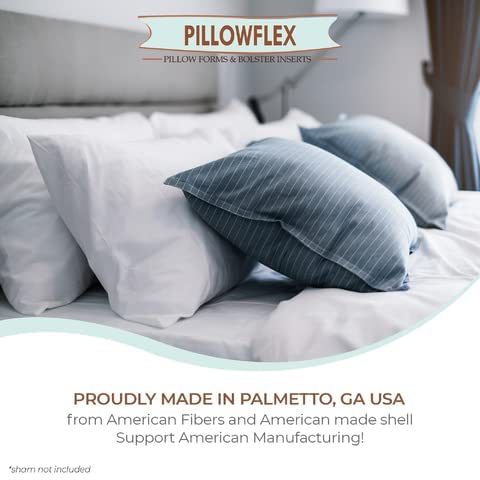 Pillowflex Set Of 2 (15X15) Premium Polyester Pillow Inserts - European Square Pillow Forms, Machine Washable, Sham Pillow Inser