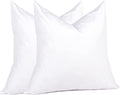 Euro Pillow Inserts 24 X 24 (Pack Of 2, White), Down Feather Pillow Stuffer, Premium White Pillows For Bed, Couch, And Cushion