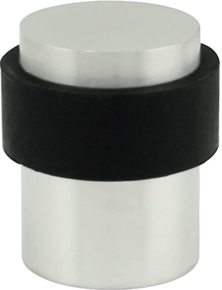 Inox Dsix02-32D Cylindrical Floor Mount Door Stop, Satin Stainless Steel
