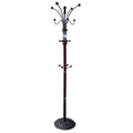 ORE International 73 Tall Chrome and Wood Coat Rack R685CH