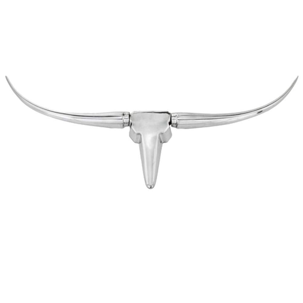 HomeRoots Decor 2-inch x 38-inch x 10-inch Buffed, Long Horn - Wall Bust