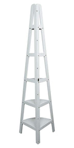 Casual Home 5-Shelf Corner Ladder Bookcase, White (Pack Of 1)