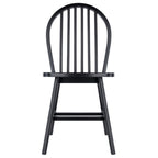 Winsome Windsor 2-Piece Chair Set, Solid Wood, Black Finish
