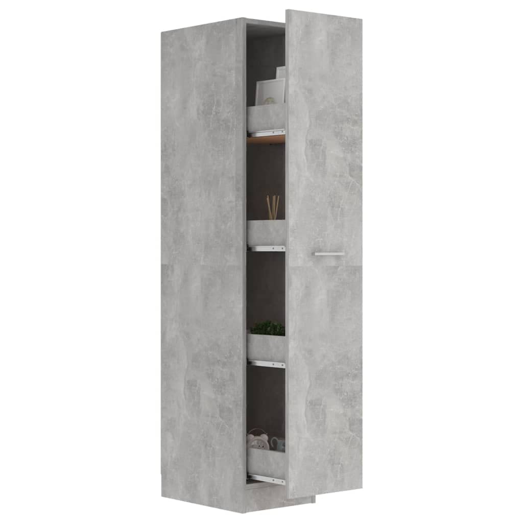 vidaXL Apothecary Cabinet Concrete Gray 11.8&quot;x16.7&quot;x59.1&quot; Engineered Wood