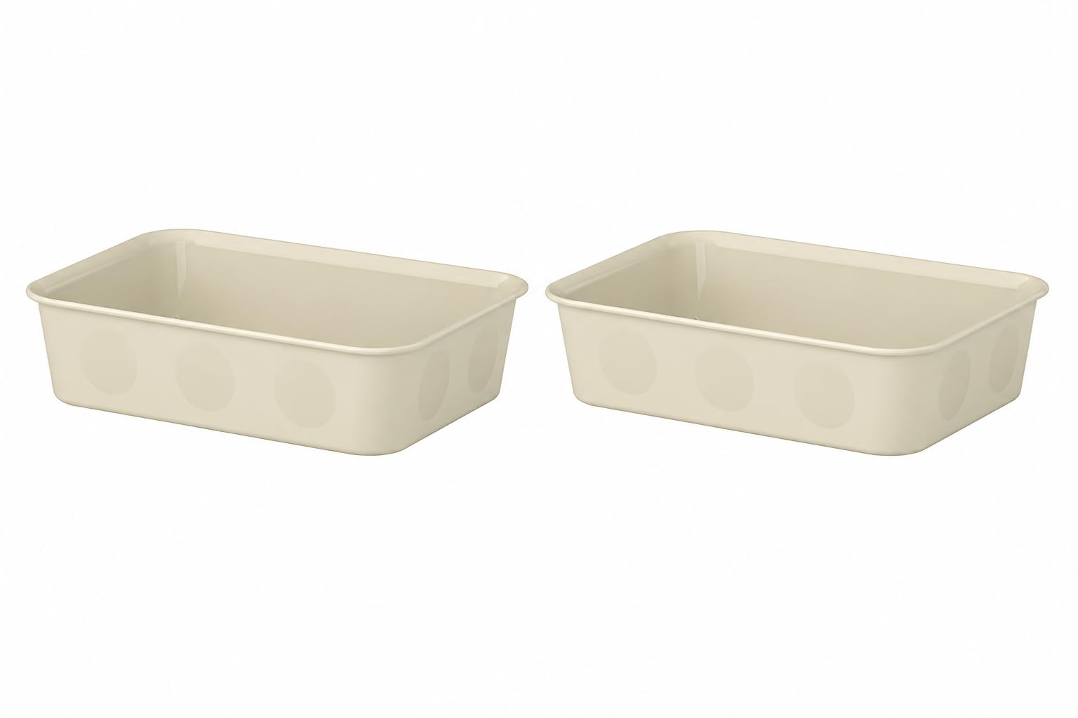 Stork Nojig Organiser, 2 Pack, Plastic, Beige, 15X20X5 Cm, Drawer Divider, For Kitchen, Bathroom, And Desk