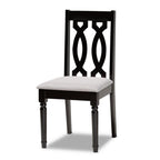 Baxton Studio Cherese Modern and Contemporary Grey Fabric Upholstered and Dark Brown Finished Wood 7-Piece Dining Set