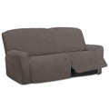 Easy-Going Oversized 6 Pieces Microfiber Stretch Sectional Recliner Loveseat Sofa Slipcover Soft Fitted Fleece 2 Seats Couch Cover Washable Furniture Protector With Elasticity For Kids Pet Taupe