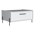 Depot EShop Juneau Coffee Table 1 Shelf 4 Legs White