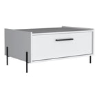 Depot EShop Juneau Coffee Table 1 Shelf 4 Legs White