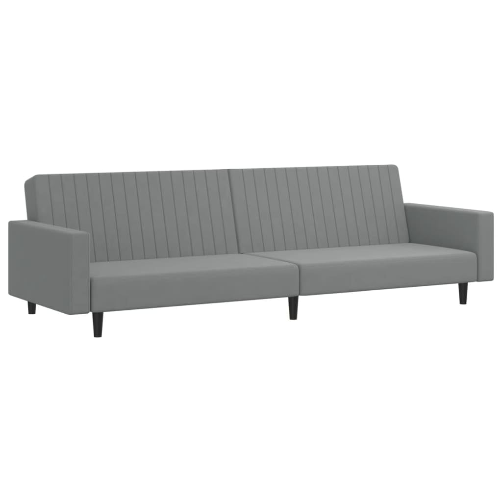 Vidaxl 2-Seater Sofa Bed Light Gray Velvet