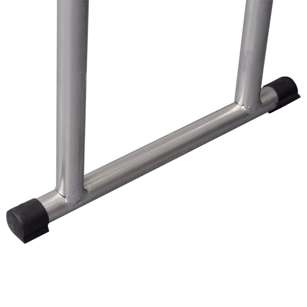 vidaXL Foldable 3-Piece Breakfast Bar Set - Compact Dining Table Bar with 2 Chairs - Space-Saving Design for Small Apartments - Sturdy Steel Frame and MDF - Brown and Silver.