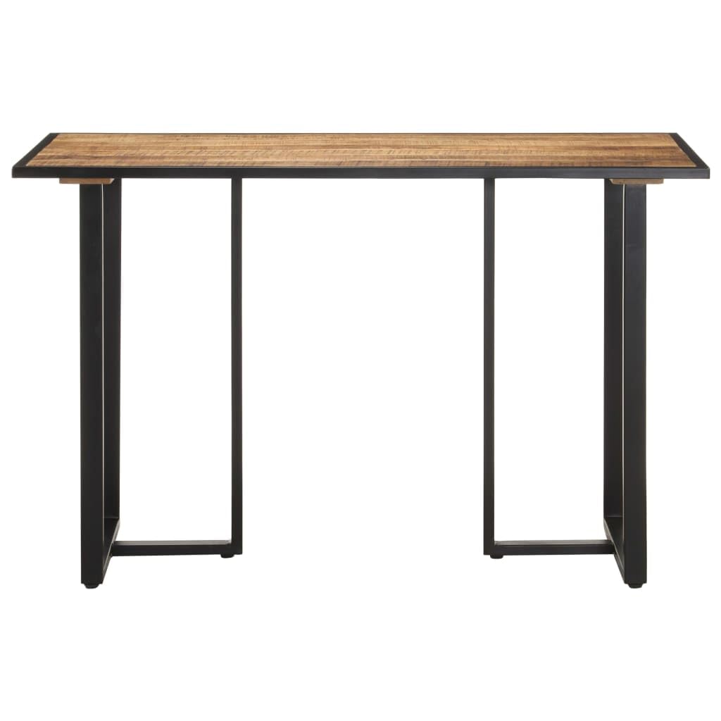 vidaXL Dining Table with Powder-Coated Iron Legs - Industrial Design - Solid Mango Wood Durable Table - Perfect for Everyday Use- Brown