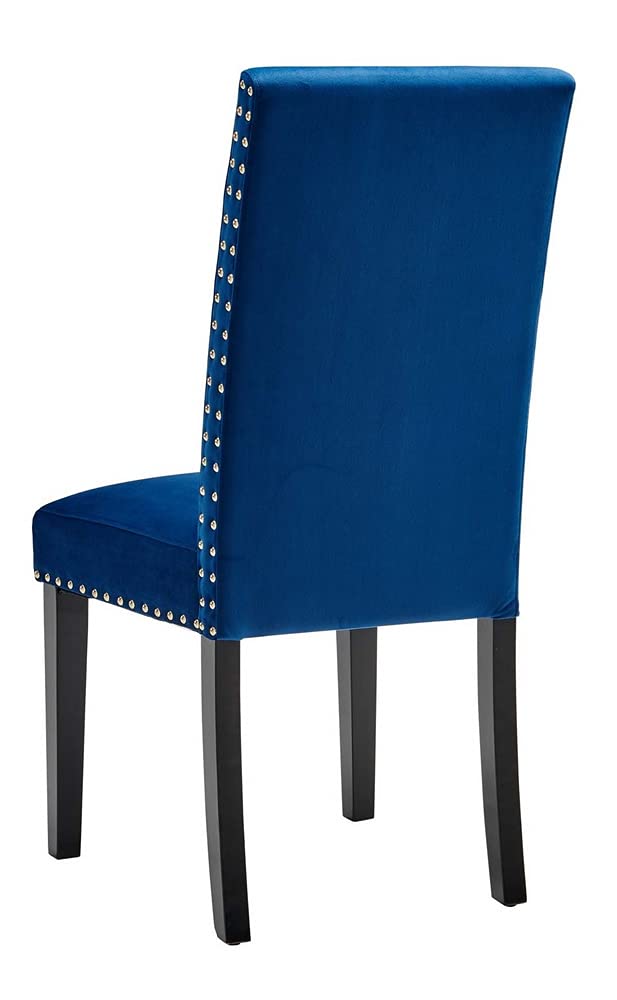 Modway Parcel Performance Velvet Dining Side Chairs - Set Of 2, Navy