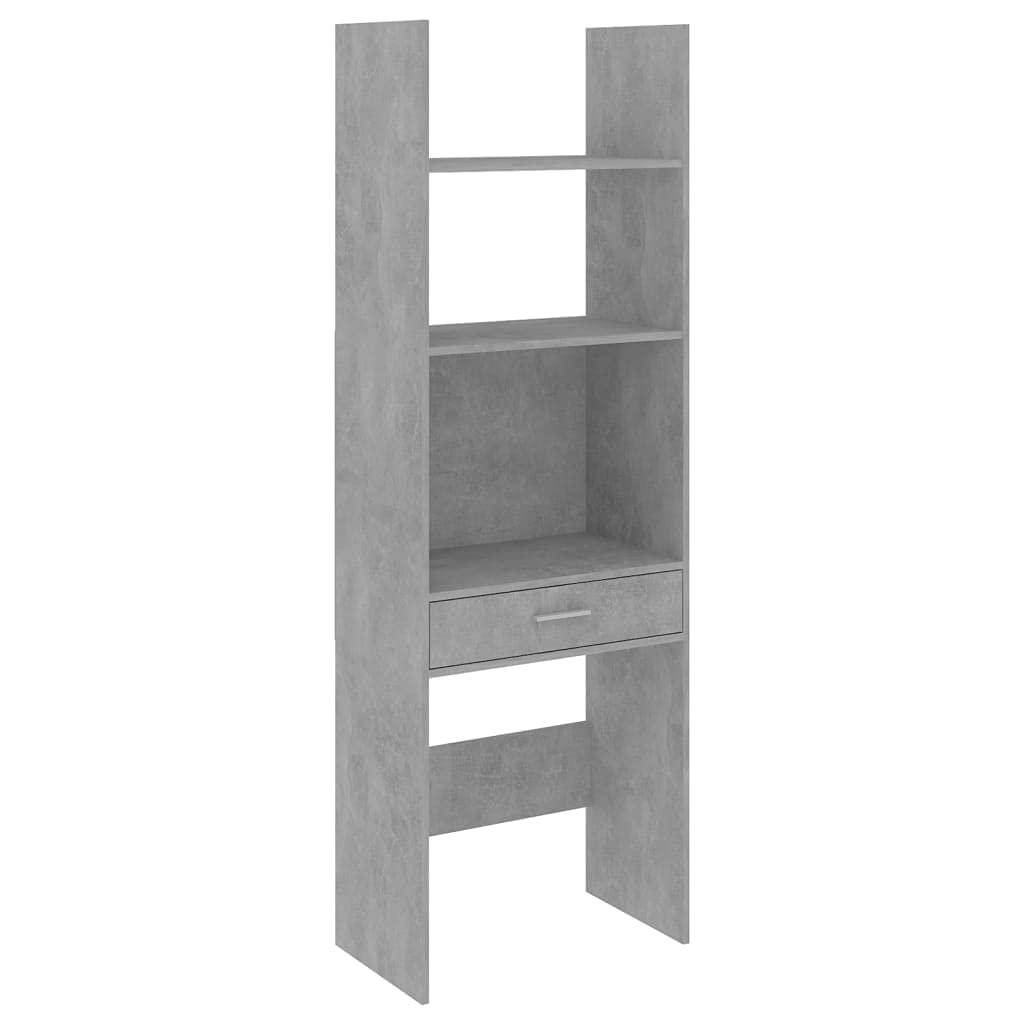 vidaXL Book Cabinet Concrete Gray 23.6&quot;x13.8&quot;x70.9&quot; Chipboard