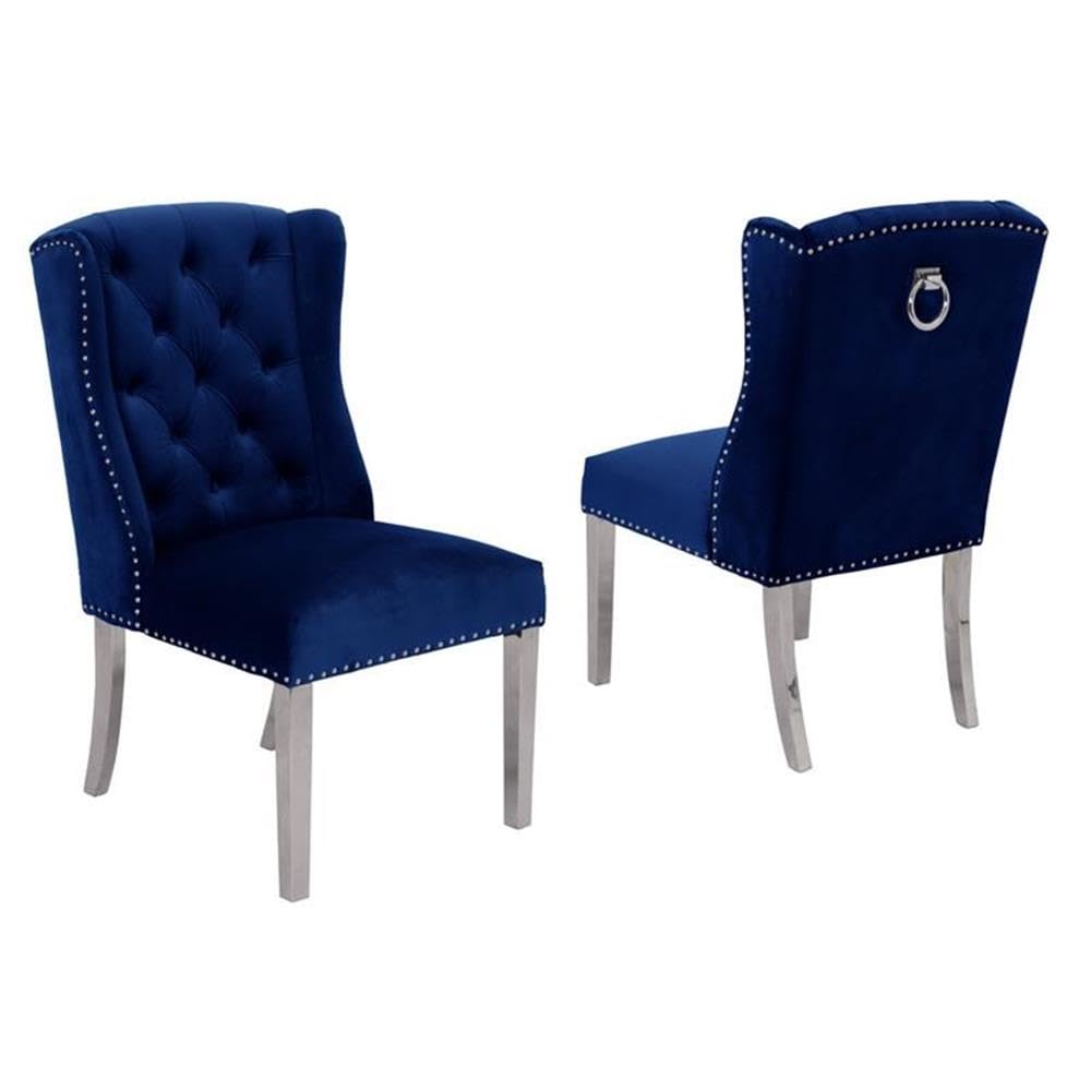 Best Quality Furniture Dining Chairs, Navy Blue