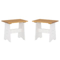 Linson Small Backless Benches Set Of 2 Hnywht