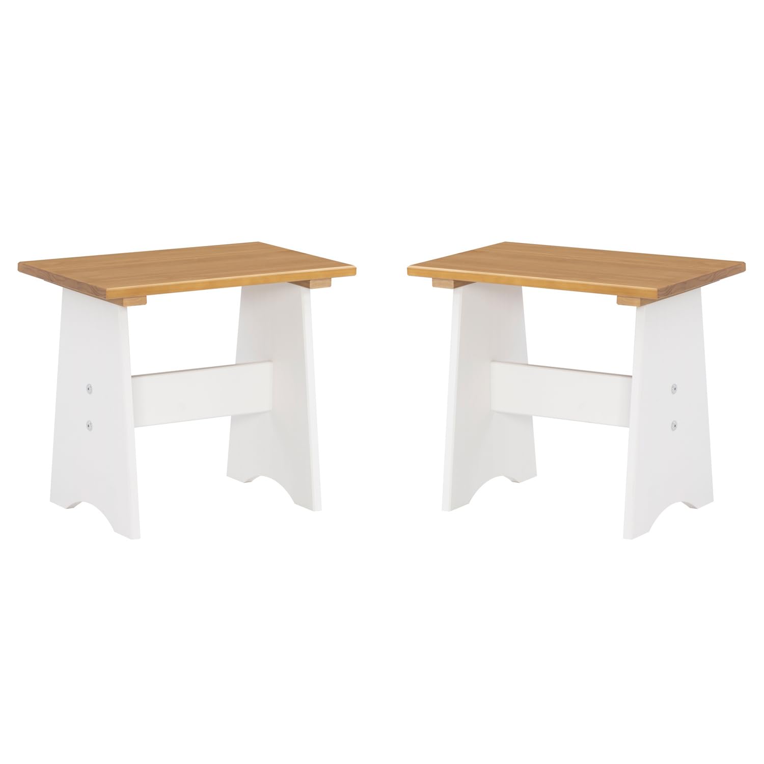 Linson Small Backless Benches Set Of 2 Hnywht