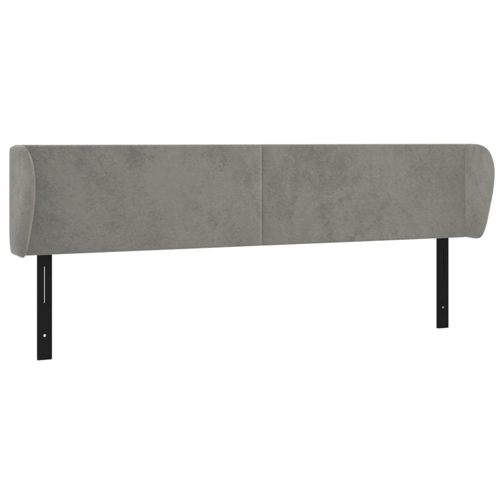 Vidaxl Light Gray Velvet Headboard With Ears - Classic Design, Easy Assembly, Sturdy Construction For Any Bed Frame, California Proposition 65 Warning
