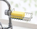 Skworld Retail Faucet Storage Racks Adjustable Sink Rag Sponge Draining Rack Kitchen Bathroom Soap Storage Holders Shelves,Stain
