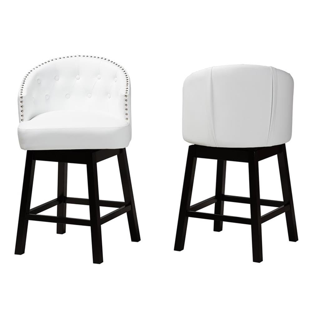Baxton Studio Theron Swivel Counter Stool Set