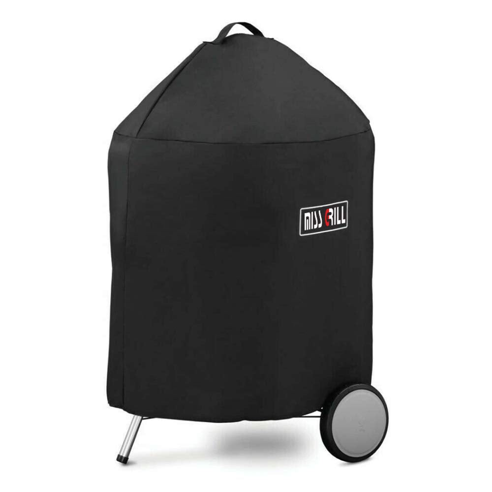 Miss Grill 7150 Bbq Cover For Weber 22 Inch Premium Kettle Charcoal Grills Heavy Duty Waterproof & Weather Resistant Barbeque Co