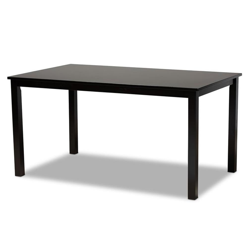 Baxton Studio Erion Modern and Contemporary Dark Brown Finished Wood 7-Piece Dining Set