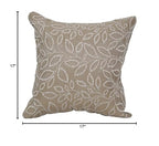 Blazing Needles Square Polyester Jacquard Throw Pillow, 17", Florian Camel