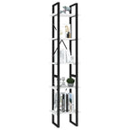 vidaXL Bookshelf, 5-Tier Book Cabinet Open Shelf Bookcase, Wall Bookshelf Storage Shelf, Freestanding Shelving Unit, Modern, White Engineered Wood