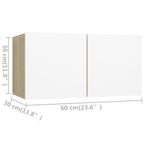 vidaXL TV Stand Set 2 Piece Home Indoor Hanging Wall-Mounted Stereo Plasma HiFi Cabinet TV Stand Unit Furniture Engineered Wood Concrete Gray