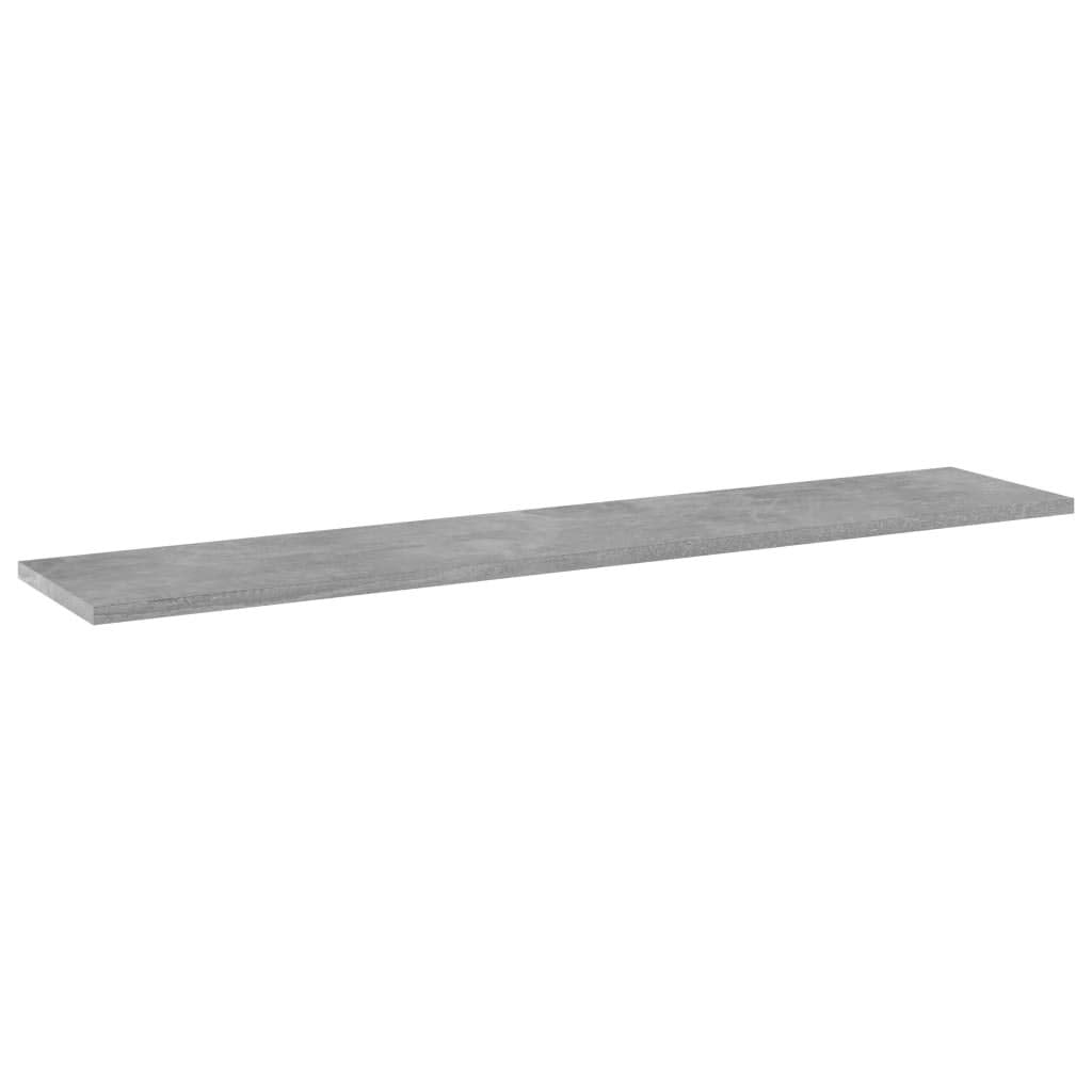 vidaXL 8-Piece Bookshelf Boards in Concrete Gray - Engineered Wood - Versatile, Easy to Clean Bookcase Replacement Boards for Modern Home Décor
