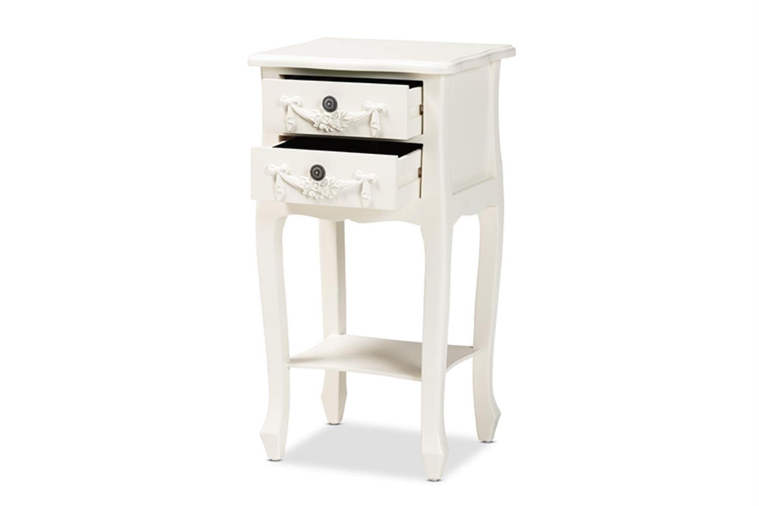 Baxton Studio Eliya 2-Drawer End Table - Thumbnail 2