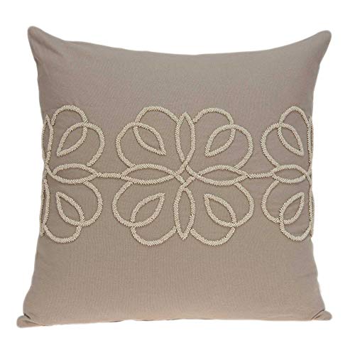 HomeRoots 100% Cotton Parkland Collection Sutra Transitional Tan Pillow Cover