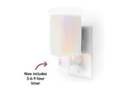 Happy Wax Iridescent Pink Outlet Timer Warmer For Scented Wax - Compact Ceramic Wall Plug In Wax Melt Warmer W/Timer - Wax Melte