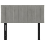 vidaXL Headboard Light Gray 39.4"x2"x30.7"/34.6" Velvet
