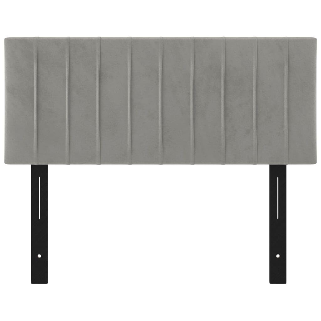 vidaXL Headboard Light Gray 39.4"x2"x30.7"/34.6" Velvet