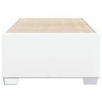 vidaXL Twin XL Platform Bed Frame - Faux Leather White - Modern Durable Bedroom Furniture - fits 39.4"x79.9" Mattress